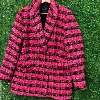 Decjuba Womens  Size 14 Blazer Pink  