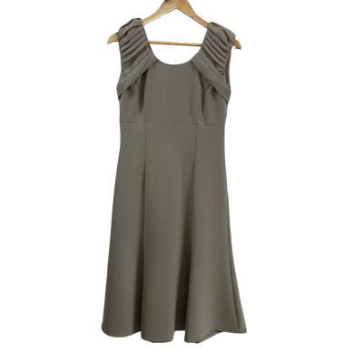 Chelsea Design Womens  Size 8 A-Line Midi Dress Stone 
