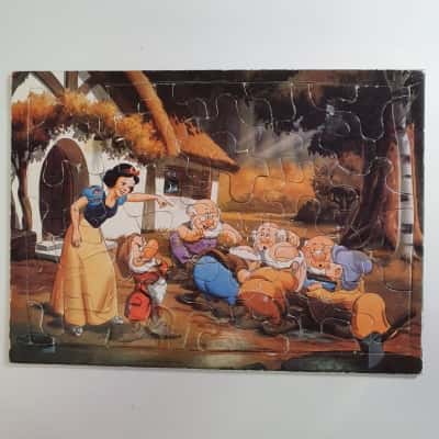 Vintage John Sands Walt Disney Snow White & The Seven Dwarfs In-Tray Puzzle 