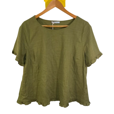BNWT Regatta Petites Womens Size 12 Dark Green Short Sleeve Top 