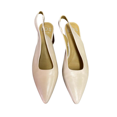 Eos Womens  Size 39 Slingback Heels Beige 