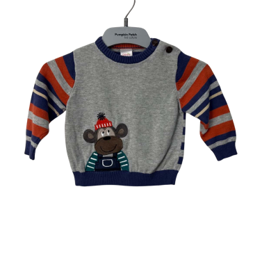 Ollies Place Kids  Size 6-12m Jumper Blue / Grey 