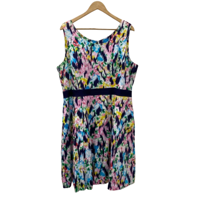 Jacqui-E Womens  Size 18 Sleeveless Dress  Multicoloured 