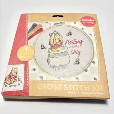 Cross Stitch Kit Winnie the Pooh - Feeling A Little Shy