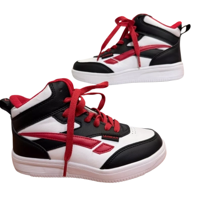  Kids  Size 13 Shoes Black  / Red / White 