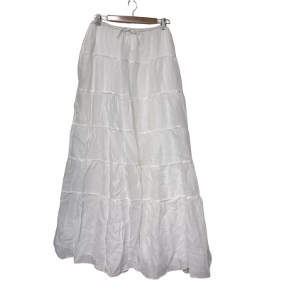 Dissh BNWT Empire Tier  Size 10 Long Skirt White 