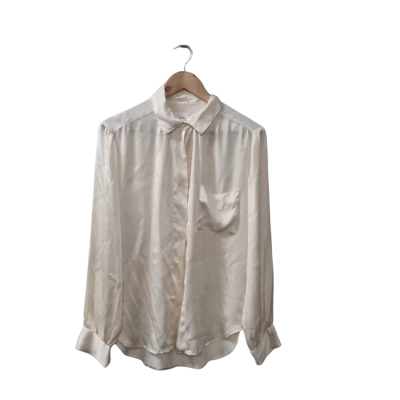 Flannel Women's Size S Cream Long Sleeve Shirt 