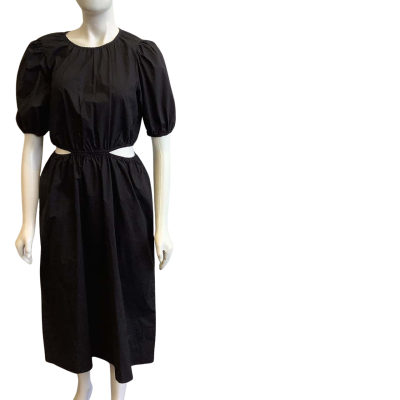 BNWT Seed Women's Size 10 Short Sleeved Cut Out Midi Dress Black  