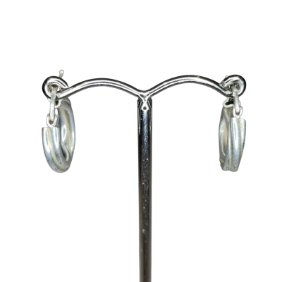 Womens Twist Hoop Earrings Sterling Silver 925