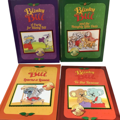 Blinky Bill Hard Cover Books x 4 as pictured