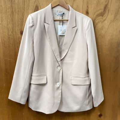 Atmos&Here Cream Blazer Jacket Size 16  