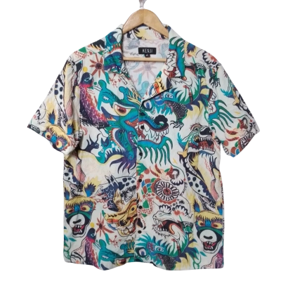 Kenji Mens  Size XL Short Sleeve Multicoloured Shirt 