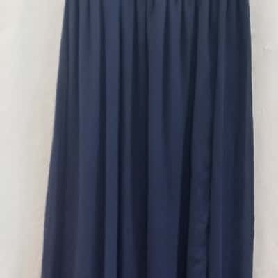 Showpo Womens  Size 12 Formal/ Maxi/ Shoestring Strap Dress Navy Blue 