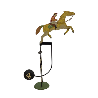 Vintage Kinetic Iron Rocking Pendulum Horse Racing Toy 