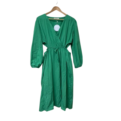 BNWT Grace & Co. Womens Size 14 Green Cotton Dress