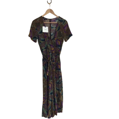 Desigual Women's  Size L Short Sleeve Jumpsuit Multicoloured / Pattern 