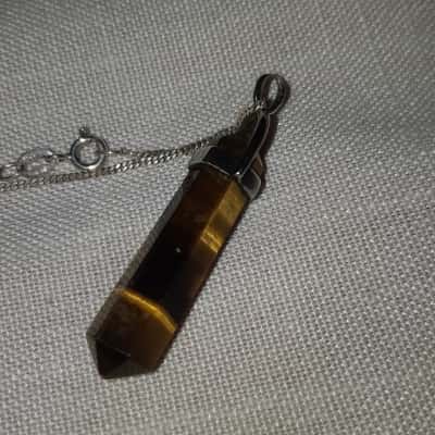Silver 925 Tiger Eye Pendant On Silver Chain