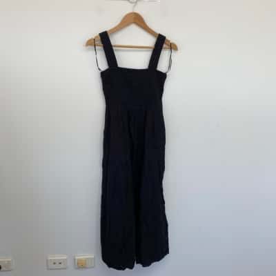 Seafolly Australia Black Beachedit Faithful Midi Dress Size S 