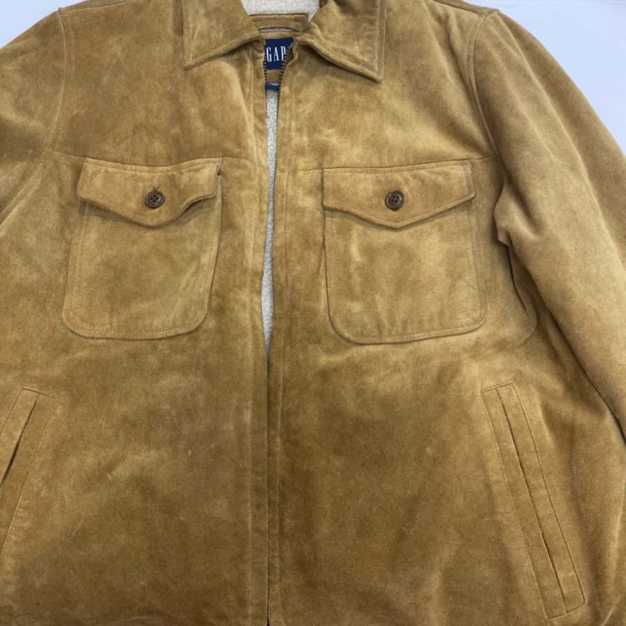 Vintage Gap Mens Leather Jacket Brown Size Large (s)
