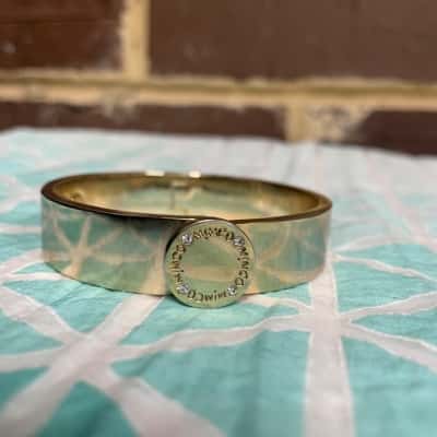 Mimco Womens Gold Tone Hinged Bracelet