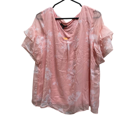 Liz Jordan Womens  Size 14 Blouse Coral / White 