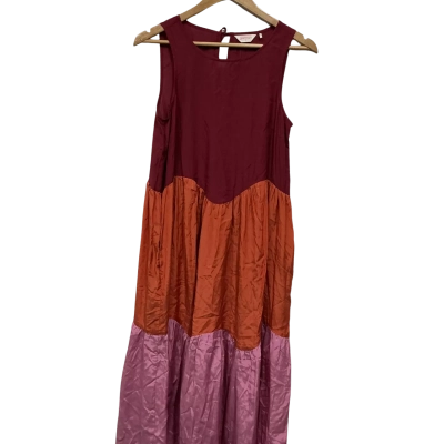 Gorman Women's Size 8 Maxi Dress Orange / Pink / Red 