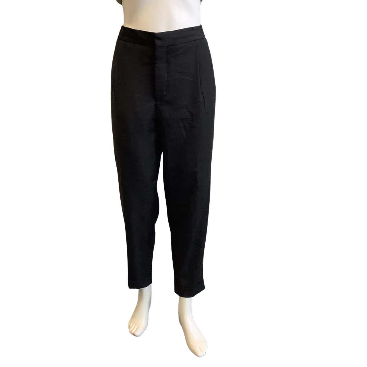 COS Women's Size 32" Wool Ankle Pant Black (s)