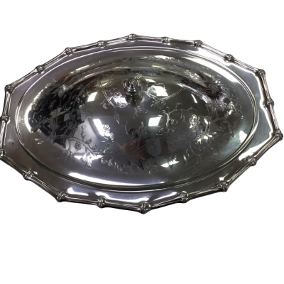 Vintage Three Piece Viners Silver Plated Serving Dish