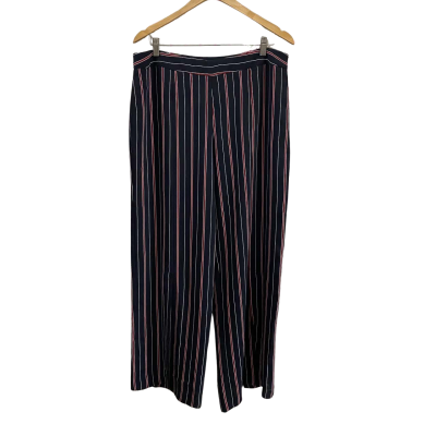 Veronika Maine Womens  Size 14 Striped Wide Leg Pants 