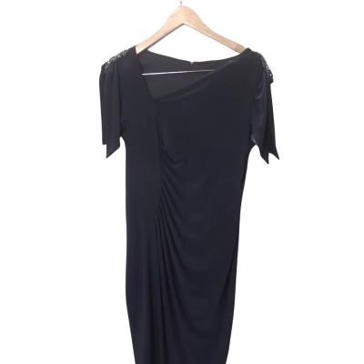 Anthea Crawford Womens Size 16 Short Sleeve Dress  Navy Blue 