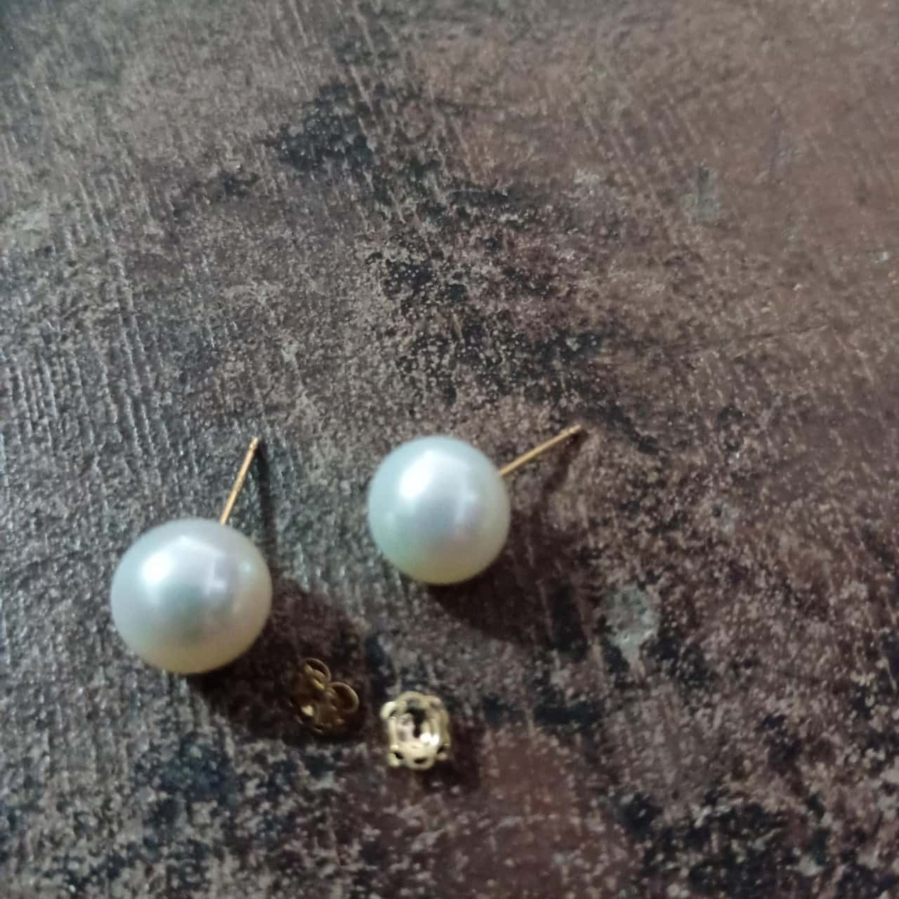 Freshwater Pearl Earrings Stamped '14K X' (D23)(s)