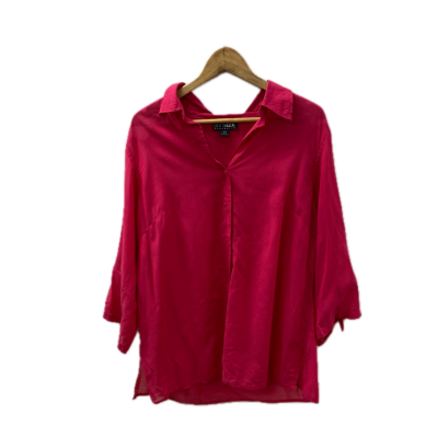 MySize Womens Size XS Button Up Top Pink  