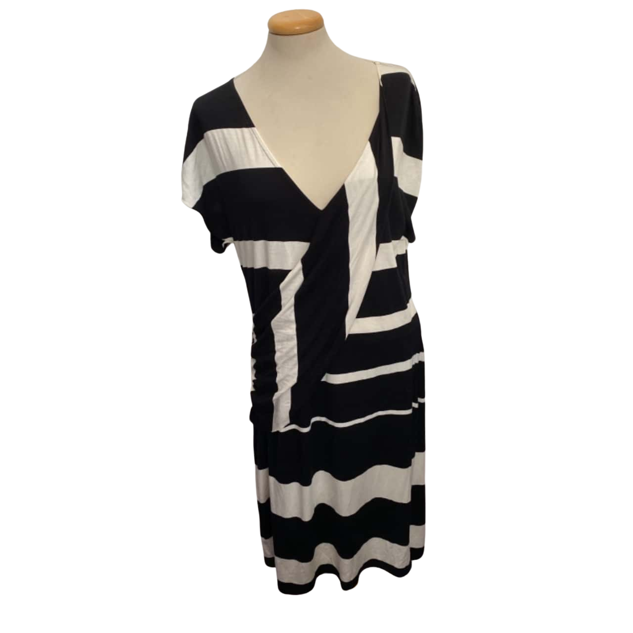 Black and white stripped dress