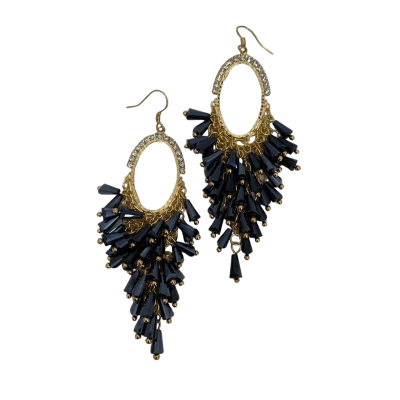 Vintage Style Women's Earrings Navy Blue 