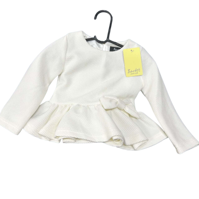 BARDOT WAFFLE PEPLUM TOP. SIZE 12-18 months