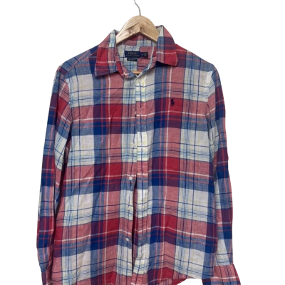 Polo Ralph Lauren Linen Size M Long Sleeve Shirt Checked 