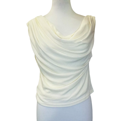SHEIKE Size 12 Sleeveless Top Cream 