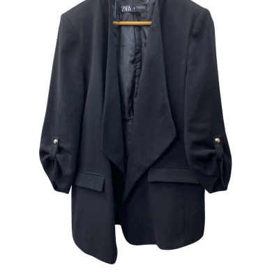 Zara Womens  Size XL Open Jacket Black. Long sleeves 