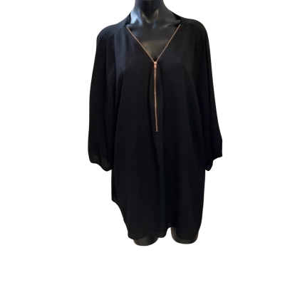 City Chic Womens  Size XXL Blouse Black  