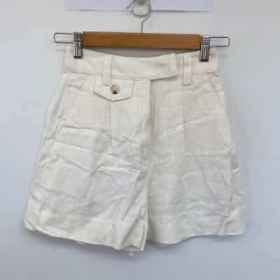 Sportsgirl Off White Ramie Shorts  Size 4 