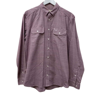 R.M. Williams Mens Size L Checked Shirt 100% Cotton