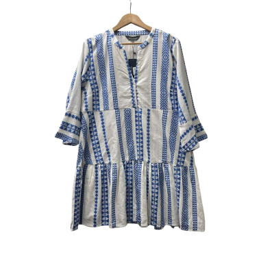  Sosander BNWT Womens Long Sleeve Dress Blue / White 