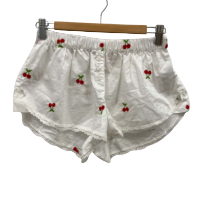 Cotton On Body Women's Organic Cotton Shorts Size XXS White / Cherry