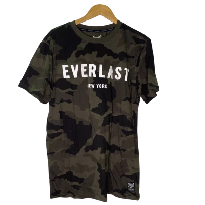 Everlast Mens  Size M Short Sleeve T-shirt Camouflage / White 