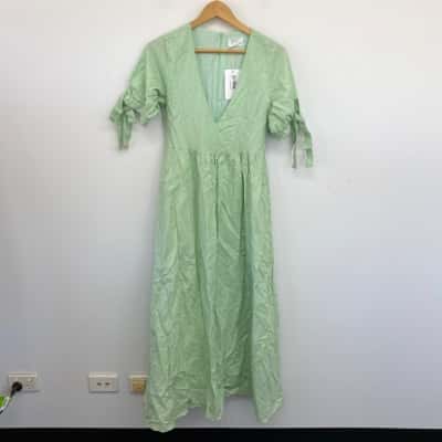 Girl And The Sun Green Evelyn Midi Dress Size S 