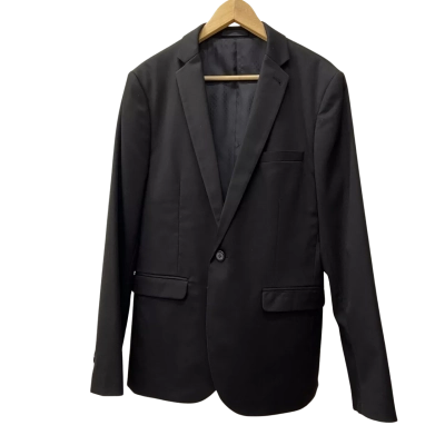 Connor Skinny Fit One Button Suit Jacket in Black