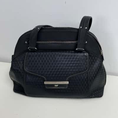 Braun Buffel Black Leather Handbag Shoulder Bag Cross Body Bag