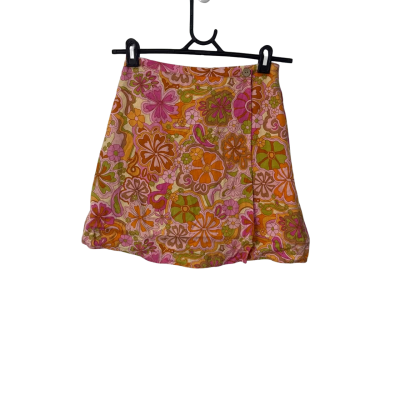 Ghanda l  Size 6 Mini wrap  Skirt Multicoloured linen blend