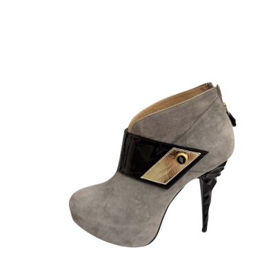  Womens  Size 37 Ankle Boots Black  / Grey 