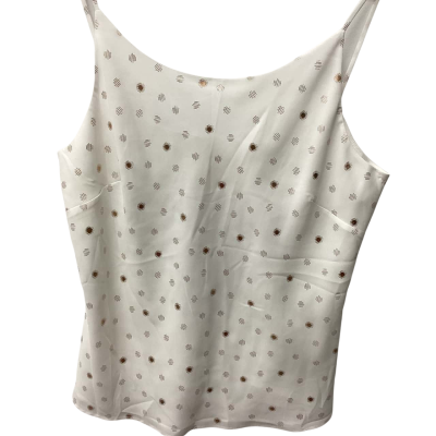 Veronica Maine Womens  Size 12 Sleeveless Top Gold / Off White 